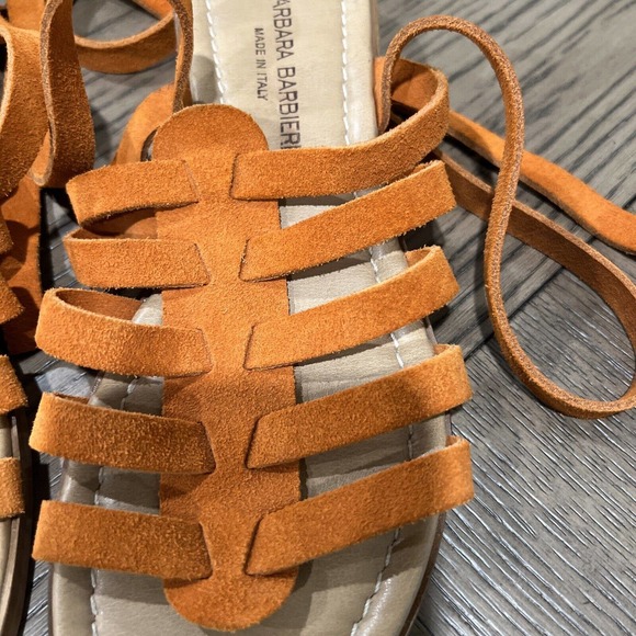 Barbara Barbieri Shoes Women 7.5 Orange Strappy Sandals - Picture 2 of 8